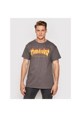 Thrasher Тишърт Flame Сив Regular Fit - Pepit.bg