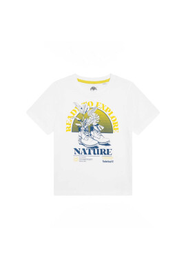 Timberland Тишърт T25T93 D Бял Regular Fit - Pepit.bg