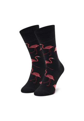 Todo Socks Дълги чорапи unisex Flamingo Lover Черен - Pepit.bg