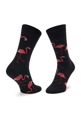 Todo Socks Дълги чорапи unisex Flamingo Lover Черен - Pepit.bg