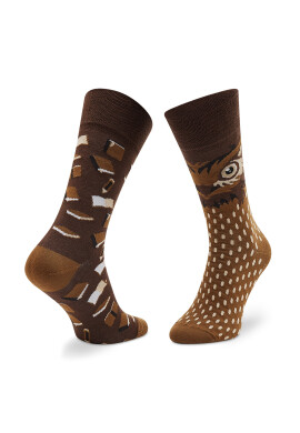 Todo Socks Дълги чорапи unisex Smart Owl Кафяв - Pepit.bg