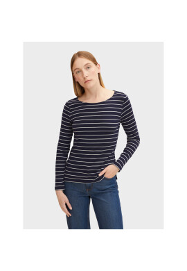 Tom Tailor Блуза 1032694 Тъмносин Regular Fit - Pepit.bg