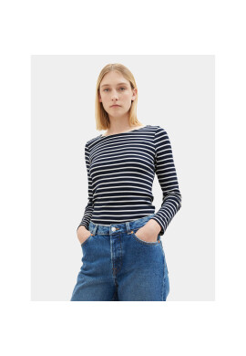 Tom Tailor Блуза 1038030 Тъмносин Regular Fit - Pepit.bg