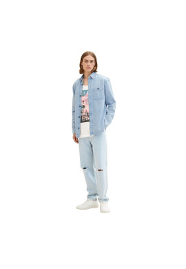 Tom Tailor Denim Мъжки топ 1037204 Бял Regular Fit - Pepit.bg
