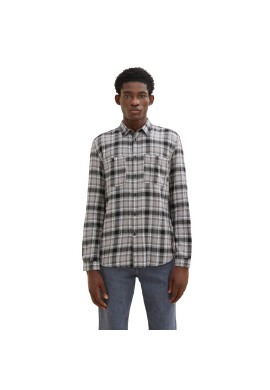 Tom Tailor Denim Риза 1033745 Сив Regular Fit - Pepit.bg