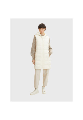 Tom Tailor Елек 1031315 Бял Regular Fit - Pepit.bg