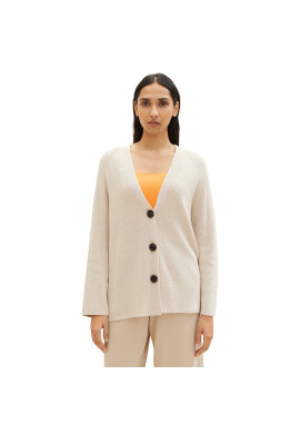 Tom Tailor Кардиган 1035305 Екрю Regular Fit - Pepit.bg