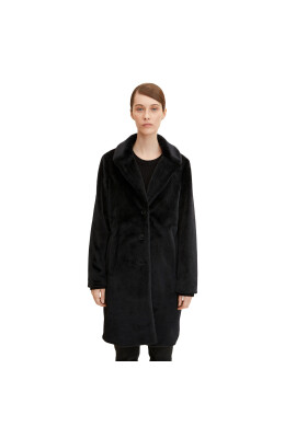 Tom Tailor Кожено палто 1033699 Черен Regular Fit - Pepit.bg