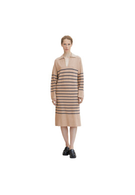 Tom Tailor Плетена рокля 1032613 Бежов Regular Fit - Pepit.bg