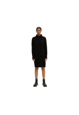 Tom Tailor Плетена рокля 1034064 Черен Regular Fit - Pepit.bg