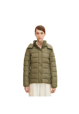 Tom Tailor Пухено яке 1032480 Зелен Regular Fit - Pepit.bg