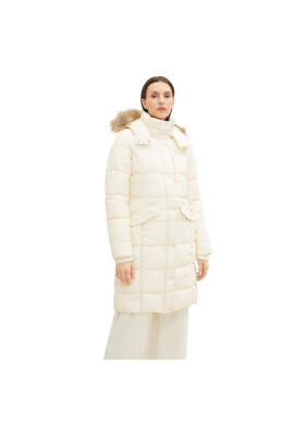 Tom Tailor Пухено яке 1032489 Бял Regular Fit - Pepit.bg