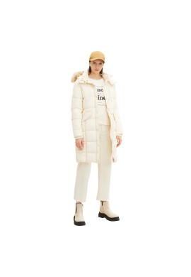 Tom Tailor Пухено яке 1032489 Бял Regular Fit - Pepit.bg