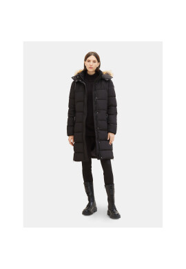 Tom Tailor Пухено яке 1037569 Черен Regular Fit - Pepit.bg