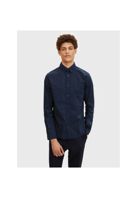 Tom Tailor Риза 1032341 Тъмносин Fitted Fit - Pepit.bg
