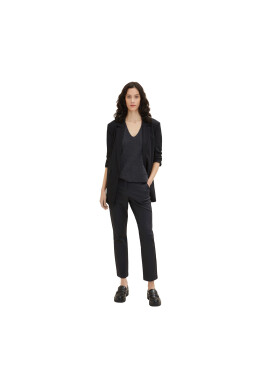 Tom Tailor Текстилни панталони 1034188 Черен Regular Fit - Pepit.bg