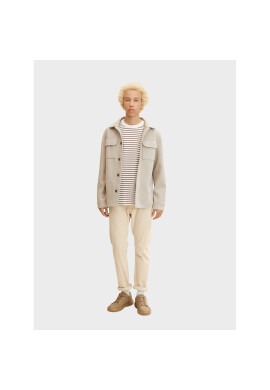 Tom Tailor Denim Тениска с дълъг ръкав 1033043 Бежов Regular Fit - Pepit.bg