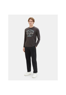Tom Tailor Тениска с дълъг ръкав 1037744 Черен Regular Fit - Pepit.bg