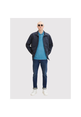 Tom Tailor Тениска с яка и копчета 1031653 Син Regular Fit - Pepit.bg