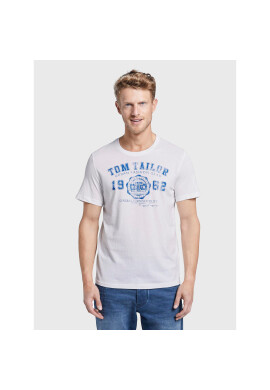 Tom Tailor Тишърт 1008637 Бял Regular Fit - Pepit.bg