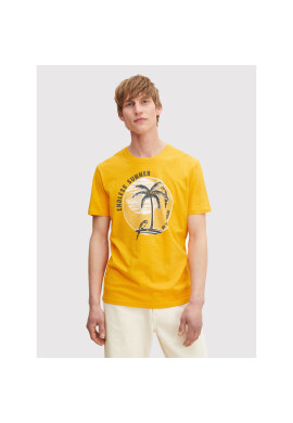 Tom Tailor Тишърт 1031618 Жълт Regular Fit - Pepit.bg