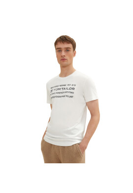 Tom Tailor Тишърт 1034398 Бял Regular Fit - Pepit.bg