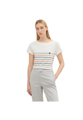 Tom Tailor Тишърт 1035381 Бял - Pepit.bg