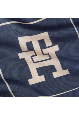 Tommy Hilfiger Бандана Monogram All Over Silk & Box AW0AW15807 Тъмносин - Pepit.bg