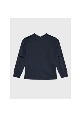Tommy Hilfiger Блуза Double Layer KB0KB07793 D Тъмносин Regular Fit - Pepit.bg