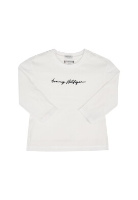 Tommy Hilfiger Блуза Essential Script Tee KG0KG05024 M Бял Regular Fit - Pepit.bg