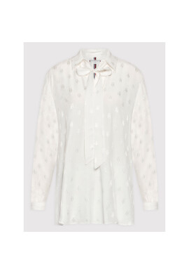 Tommy Hilfiger Блуза Jacquard WW0WW32689 Бял Regular Fit - Pepit.bg