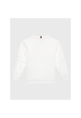 Tommy Hilfiger Блуза KB0KB07793 M Бял Regular Fit - Pepit.bg