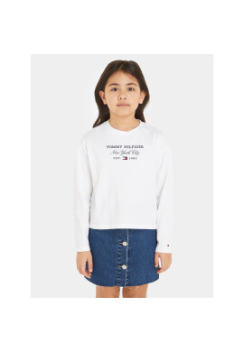 Tommy Hilfiger Блуза KG0KG07643 M Бял Regular Fit - Pepit.bg