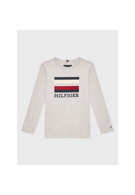 Tommy Hilfiger Блуза Logo KB0KB08331 D Сив Regular Fit - Pepit.bg