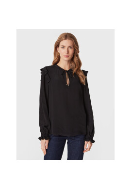 Tommy Hilfiger Блуза Moss Crepe Solid WW0WW37583 Черен Regular Fit - Pepit.bg