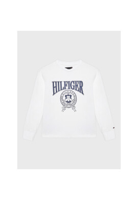 Tommy Hilfiger Блуза Varsity KB0KB08024 D Бял Regular Fit - Pepit.bg