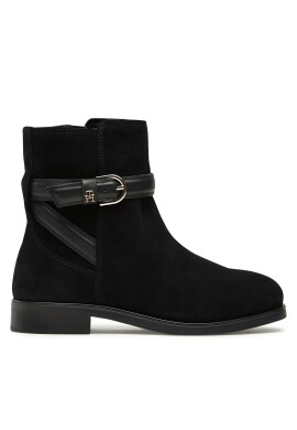 Tommy Hilfiger Боти Elevated Essential Boot Suede FW0FW07482 Черен - Pepit.bg