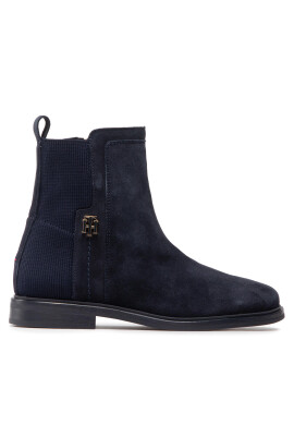 Tommy Hilfiger Боти Essentials Flat Boot FW0FW06740 Тъмносин - Pepit.bg