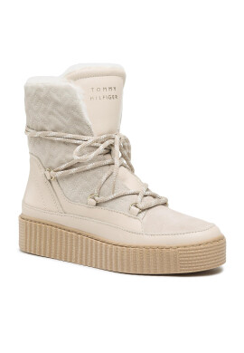Tommy Hilfiger Боти Snow Boot Monogram FW0FW06852 Бежов - Pepit.bg