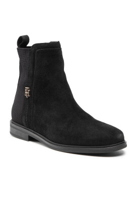 Tommy Hilfiger Боти Th Essentials Flat Boot FW0FW05995 Черен - Pepit.bg
