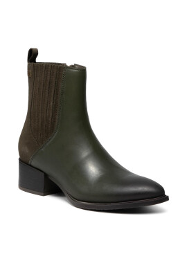 Tommy Hilfiger Боти Th Flag Stud Flat Boot FW0FW05972 Зелен - Pepit.bg