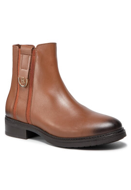 Tommy Hilfiger Боти Th Hardware Leather Boot FW0FW05996 Кафяв - Pepit.bg