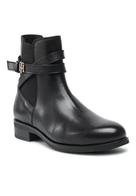 Tommy Hilfiger Боти Th Hardware On Belt Flat Boot FW0FW05967 Черен - Pepit.bg