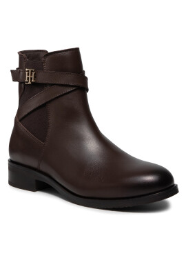Tommy Hilfiger Боти Th Hardware On Belt Flat Boot FW0FW05967 Кафяв - Pepit.bg