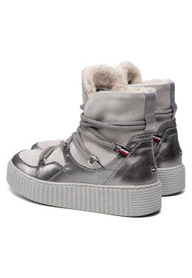 Tommy Hilfiger Боти Th Warm Lined Up Boot FW0FW06053 Сив - Pepit.bg