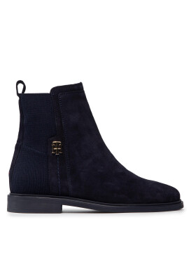 Tommy Hilfiger Боти тип челси Th Essentials Flat Boot FW0FW05995 Тъмносин - Pepit.bg
