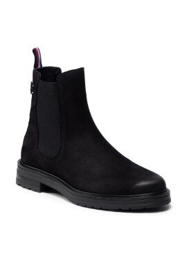 Tommy Hilfiger Боти тип челси Th Stud Flat Boot FW0FW06027 Черен - Pepit.bg