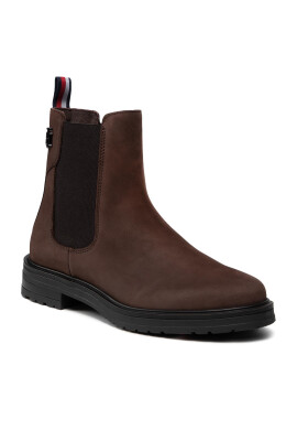 Tommy Hilfiger Боти тип челси Th Stud Flat Boot FW0FW06027 Кафяв - Pepit.bg
