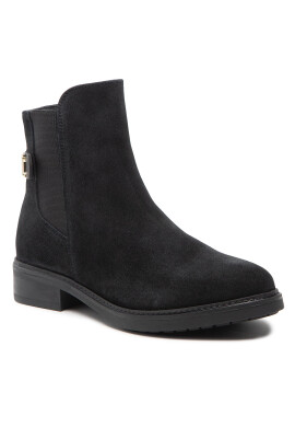 Tommy Hilfiger Боти тип челси Th Suede Flat Boot FW0FW06750 Черен - Pepit.bg