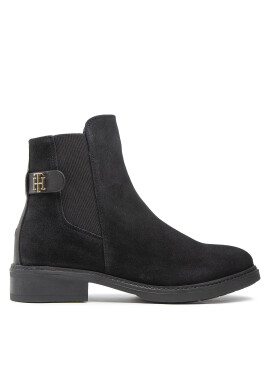 Tommy Hilfiger Боти тип челси Th Suede Flat Boot FW0FW06750 Черен - Pepit.bg